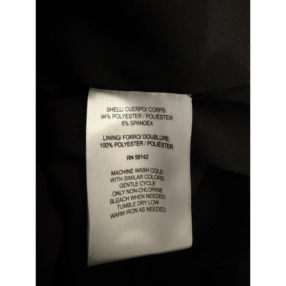 Maggie London Sheath Dress Blue Floral Knee Length Size 6 - Picture 7 of 8